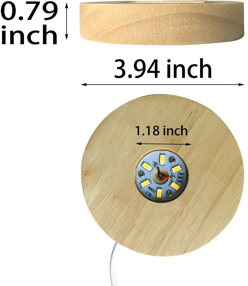 21. Wooden LED Base (Rounded)